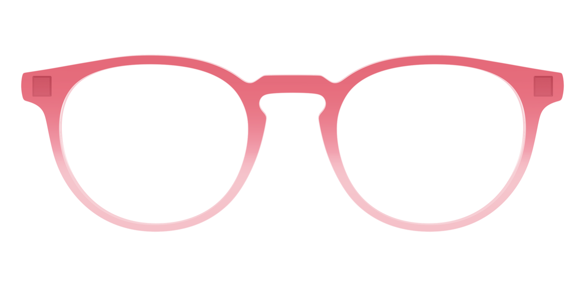 The Red to Coral Gradient Crystal - Front Top Image - Pair Eyewear
