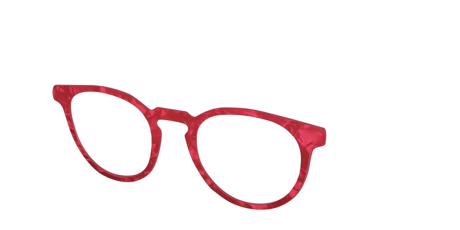 The Ruby Pearl Marble - Angle Top Image - Pair Eyewear