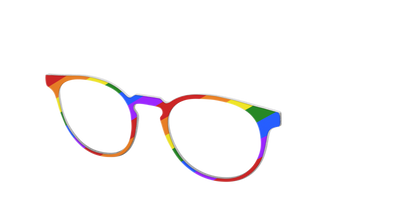 The Traditional Pride Flag - Angle Top Thumbnail - Pair Eyewear