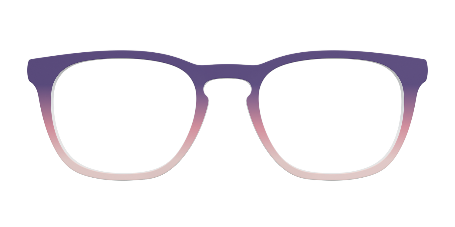 The Acai to Blush Gradient - Front Top Image - Pair Eyewear