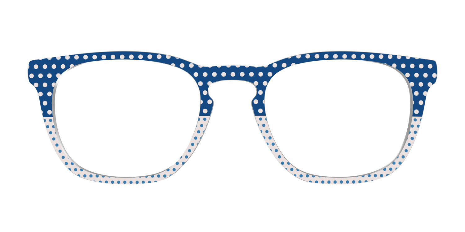 The Aegean Polka Dot Print Mix - Front Top Image - Pair Eyewear