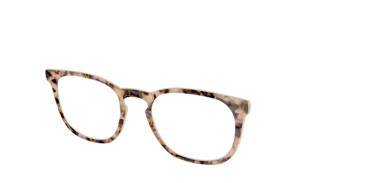 The Almond Tortoise with Gold Streaks - Angle Top Image - Pair Eyewear