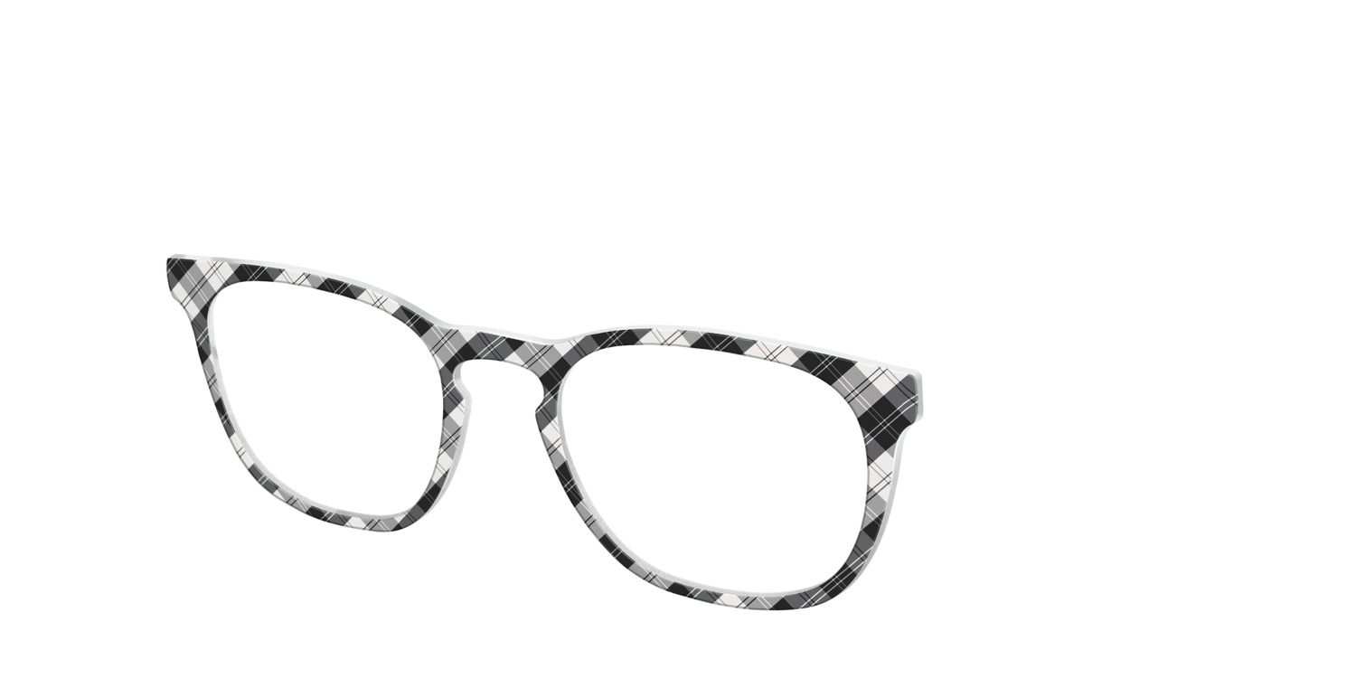 The B&W Plaid - Angle Top Image - Pair Eyewear