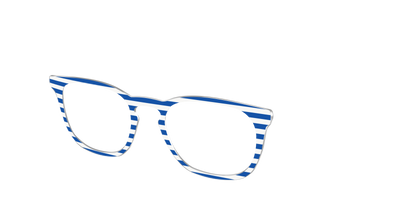 The Beach Umbrella Stripes - Angle Top Thumbnail - Pair Eyewear