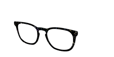 The Black Holographic Flakes - Angle Top Thumbnail - Pair Eyewear