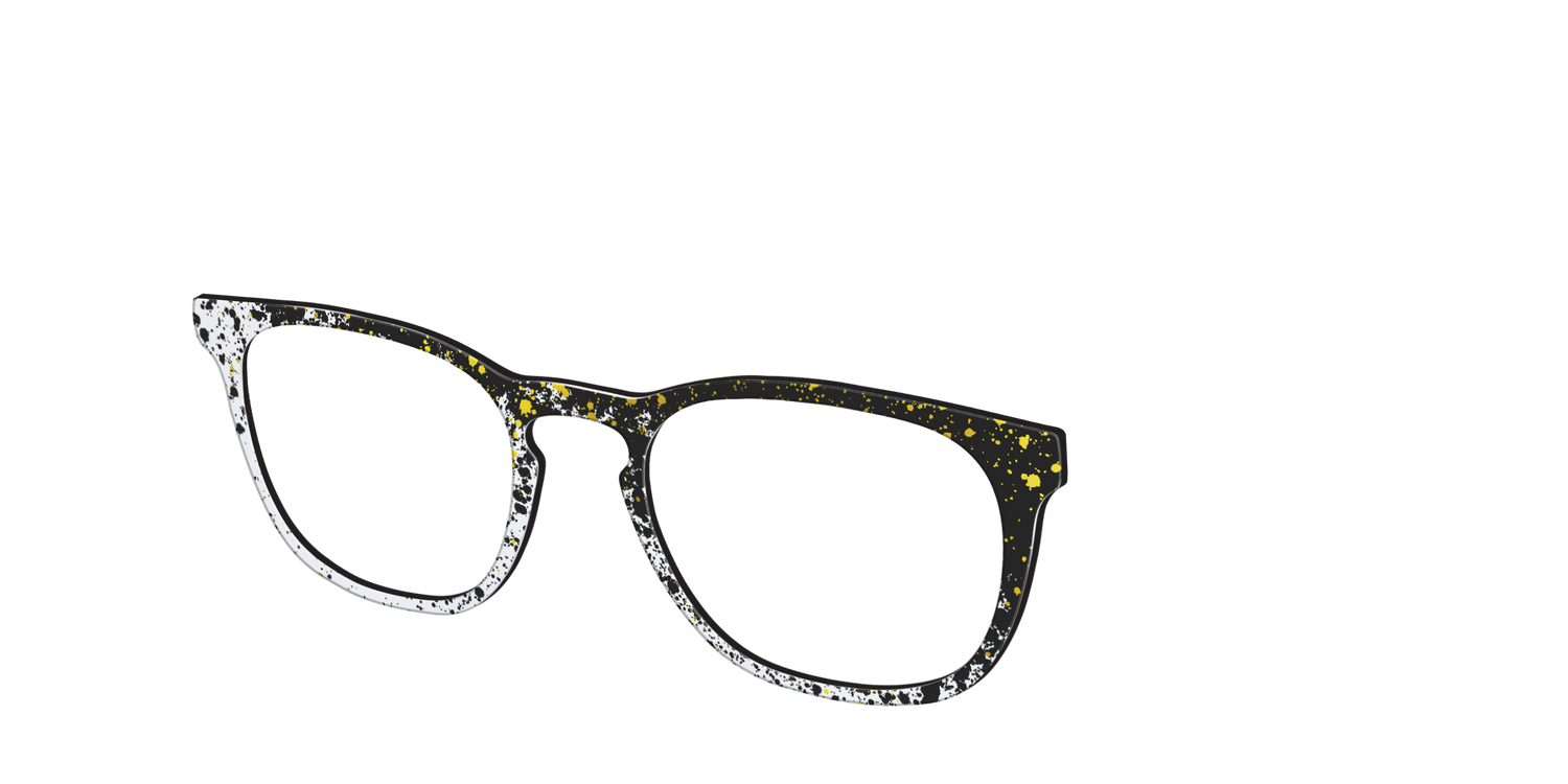 The Black & White Splatter - Angle Top Image - Pair Eyewear
