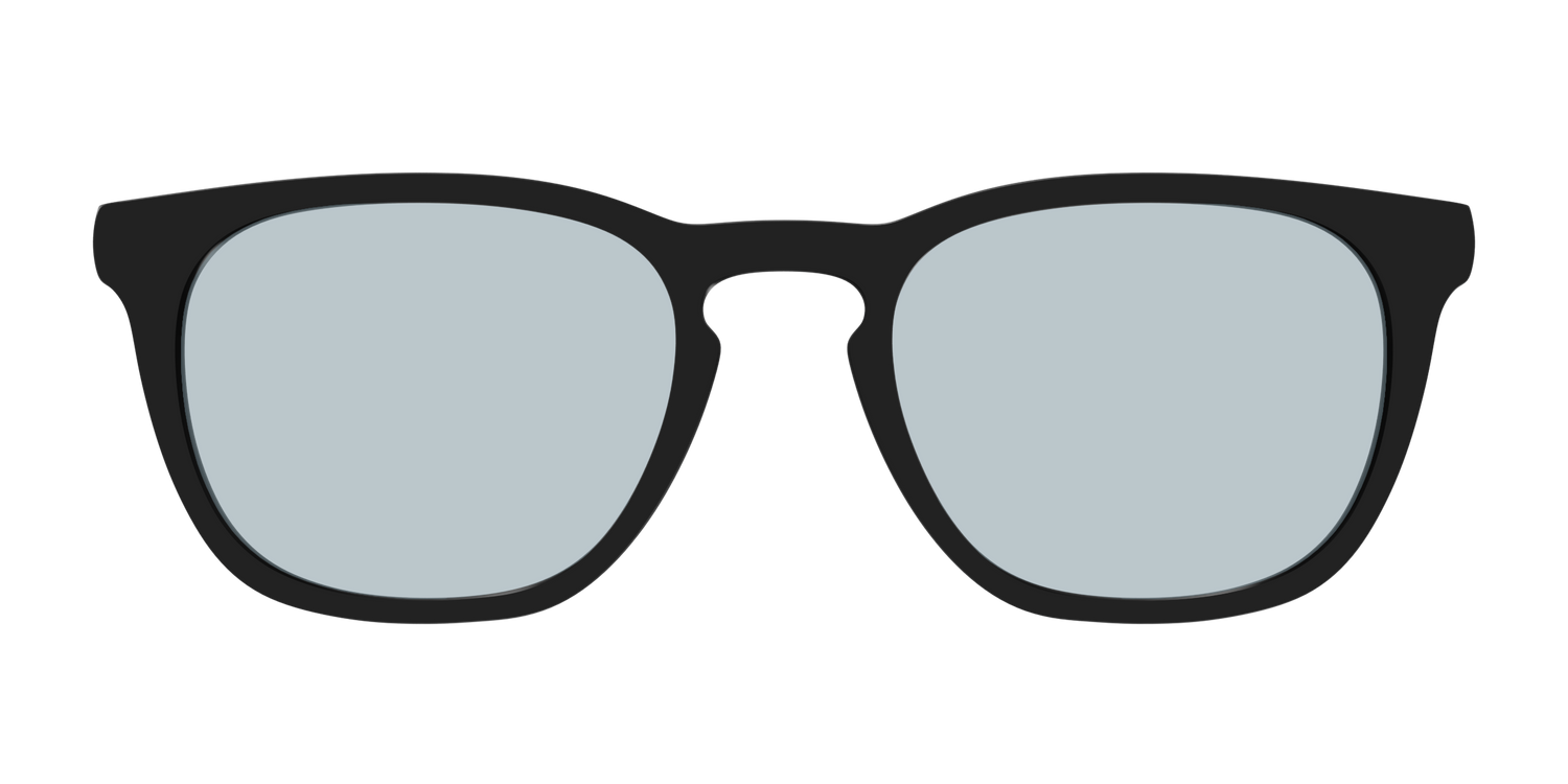 The Black With Slate Blue Lens - Front Top Image - Pair Eyewear
