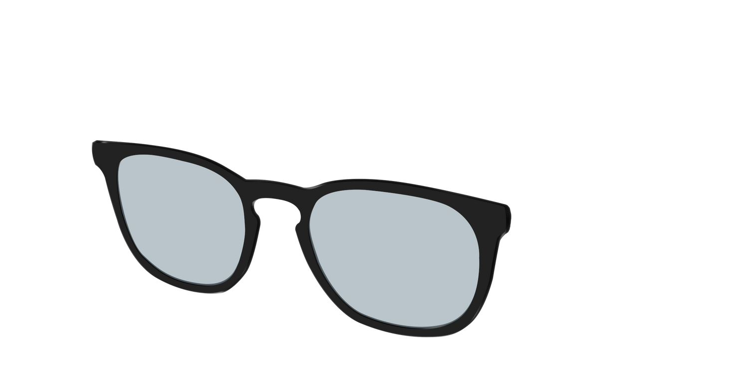 The Black With Slate Blue Lens - Angle Top Image - Pair Eyewear