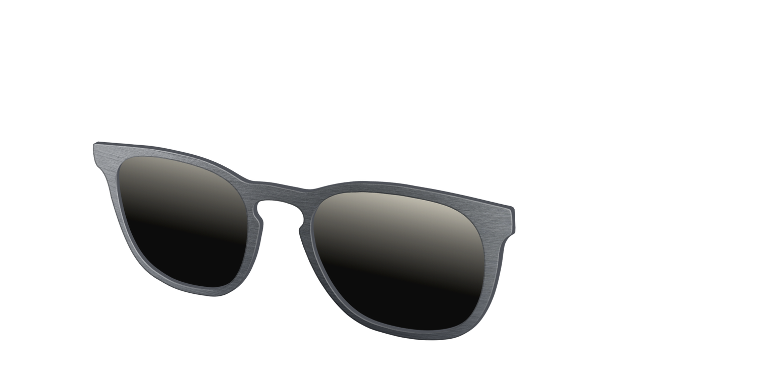 The Polarized Brushed Nickel Sun Top - Angle Top Image - Pair Eyewear