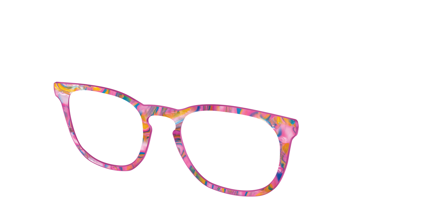 The Bubble Gum Pearl Marble - Angle Top Image - Pair Eyewear