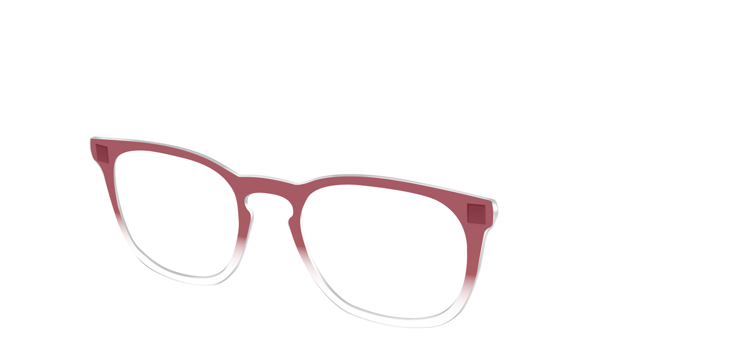 The Burgundy Gradient Crystal - Angle Top Image - Pair Eyewear