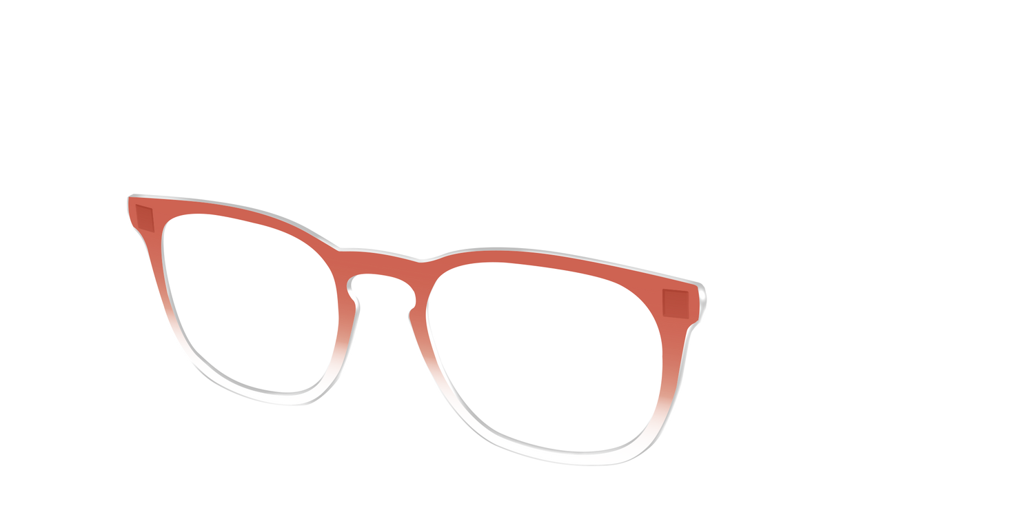 The Burnt Orange Gradient Crystal - Angle Top Image - Pair Eyewear