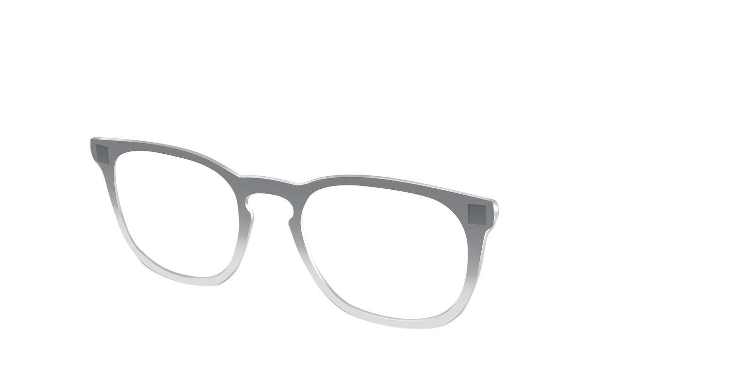 The Charcoal to Light Gray Gradient Crystal - Angle Top Image - Pair Eyewear