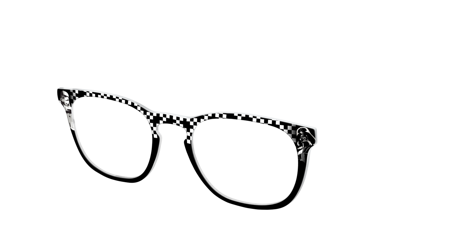 Dark Side Checker Split - Angle Top Image - Pair Eyewear