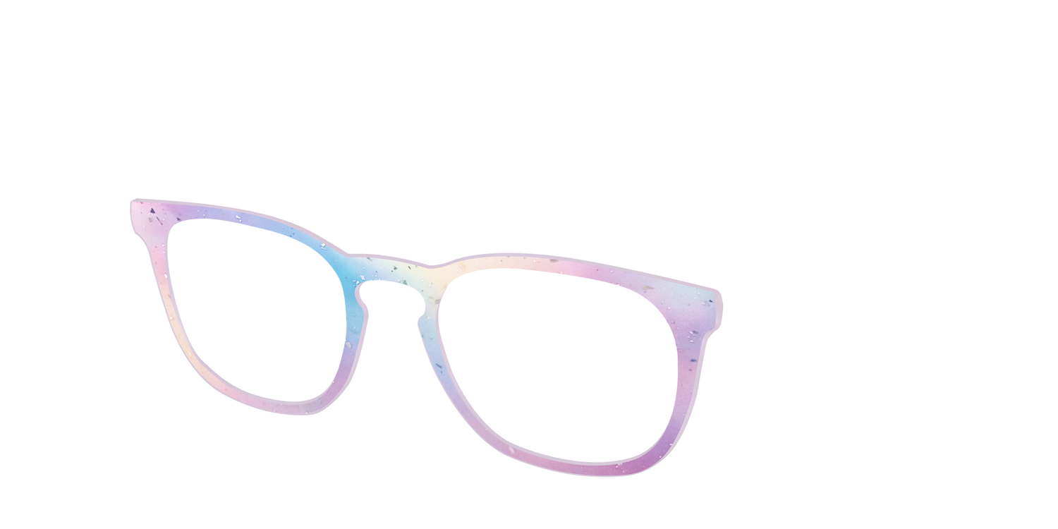 The Dreamy Pastel with Holographic Glitter - Angle Top Image - Pair Eyewear