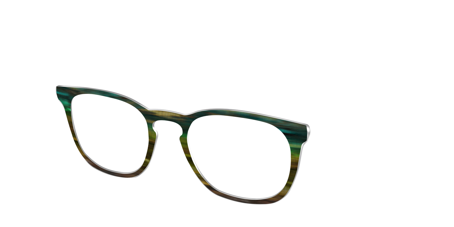 The Emerald Gradient Horn - Angle Top Image - Pair Eyewear
