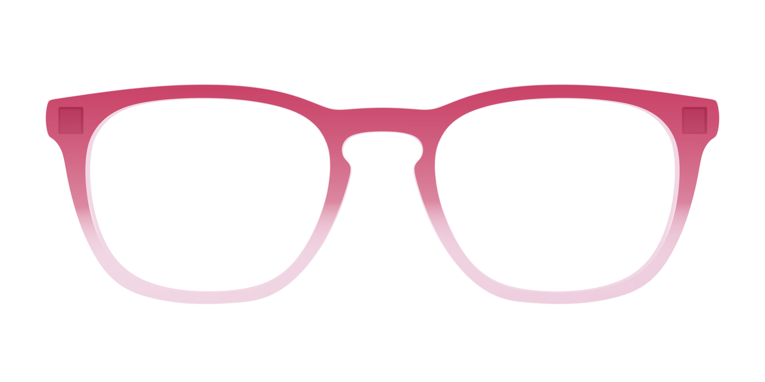 The Flamingo to Blush Gradient Crystal - Front Top Image - Pair Eyewear