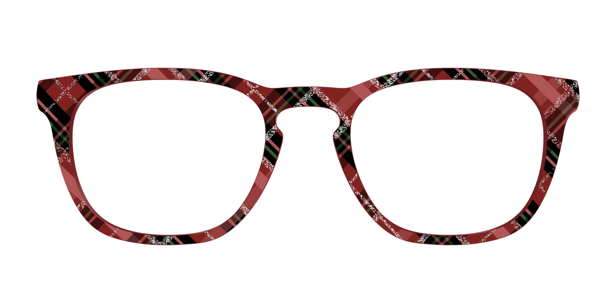The Holly Plaid with Glitter - Front Top Image - Pair Eyewear