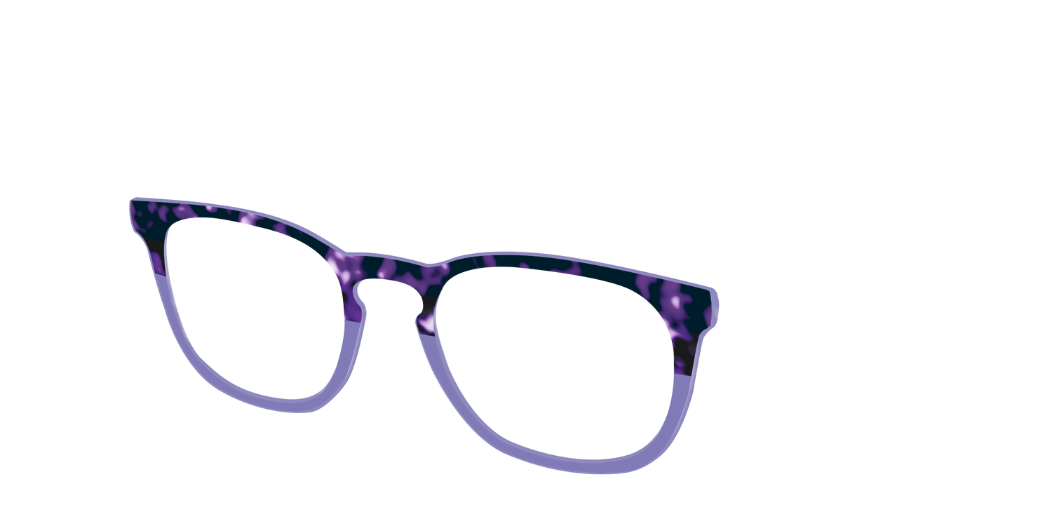 The Iris Tortoise Crystal Split - Angle Top Image - Pair Eyewear
