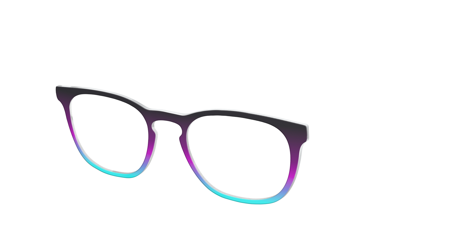 The Licorice to Seafoam Gradient - Angle Top Image - Pair Eyewear
