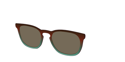 The Polarized Mahogany to Juniper Woodgrain Sun Top - Angle Top Thumbnail - Pair Eyewear