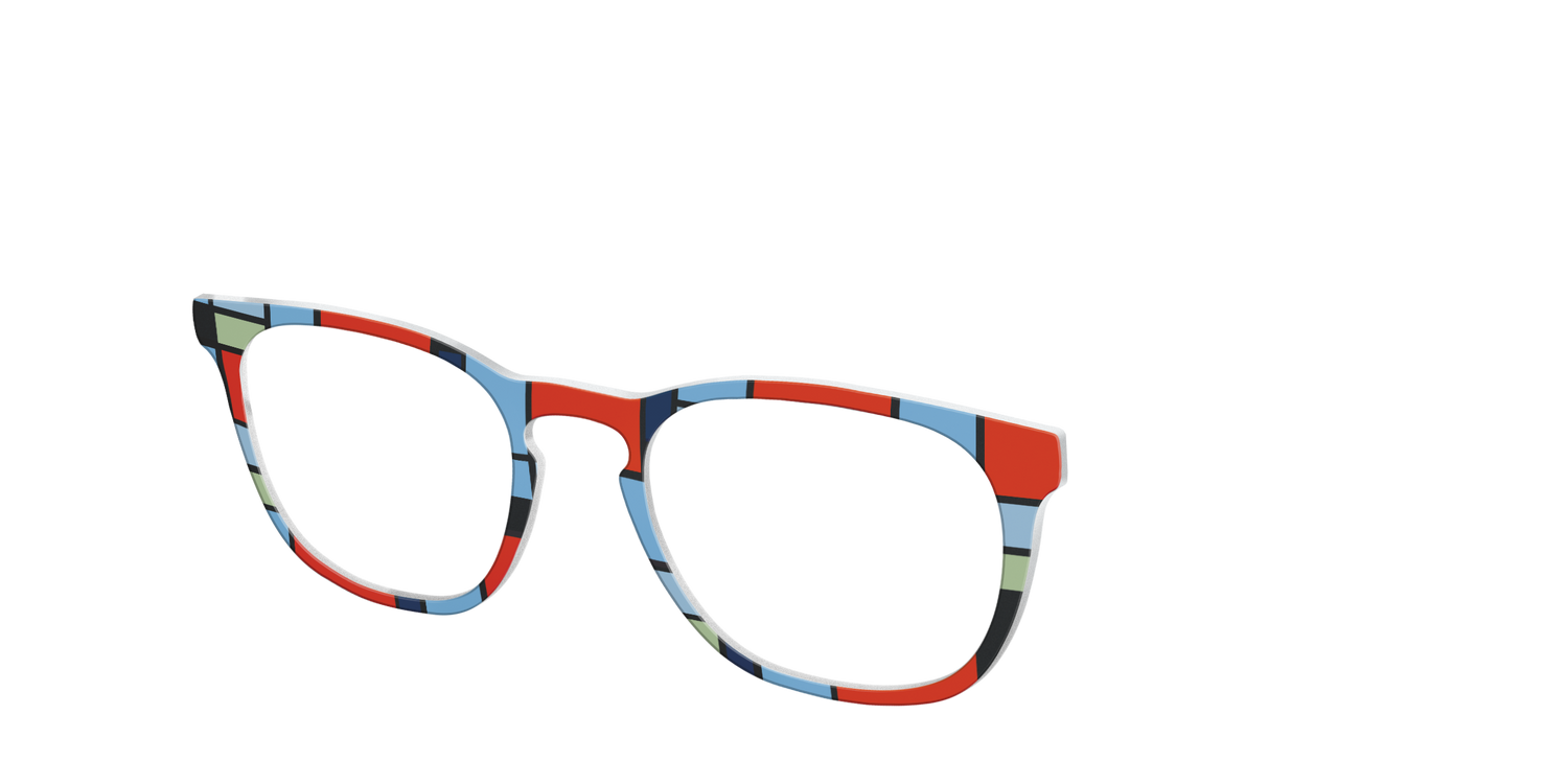 Mondrian Composition - Angle Top Image - Pair Eyewear