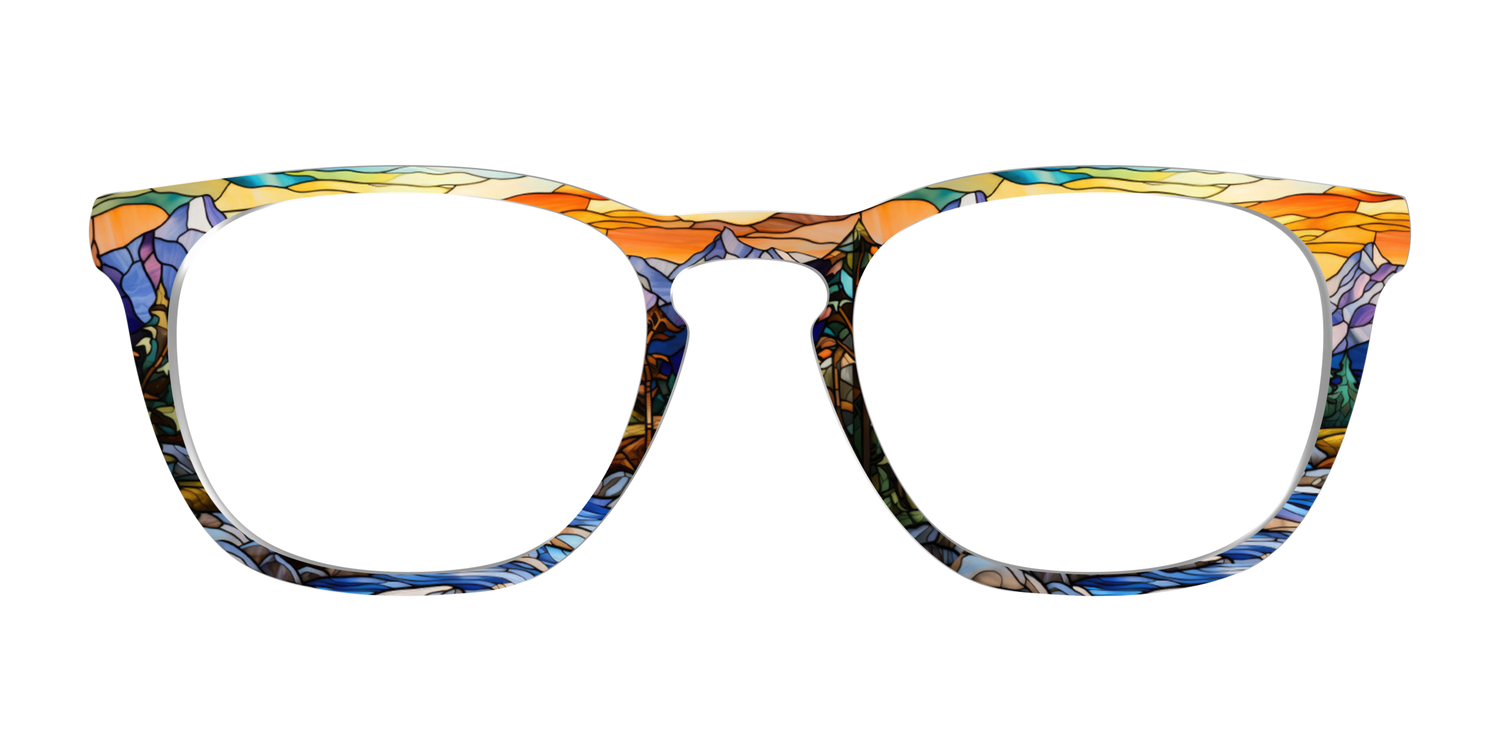 The Mountainscape Stained Glass - Front Top Image - Pair Eyewear