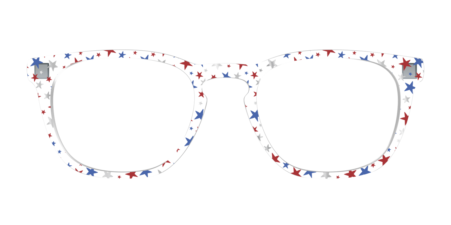 The Multi Stars Crystal with Silver Foil - Front Top Image - Pair Eyewear