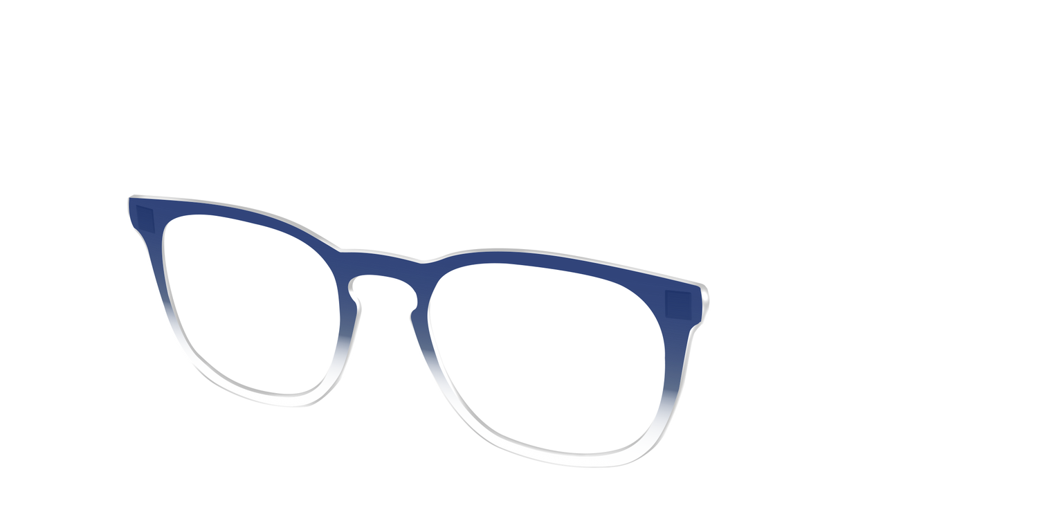The Navy Gradient Crystal - Angle Top Image - Pair Eyewear