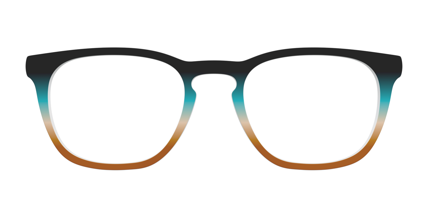 The Onyx to Rust Gradient - Front Top Image - Pair Eyewear