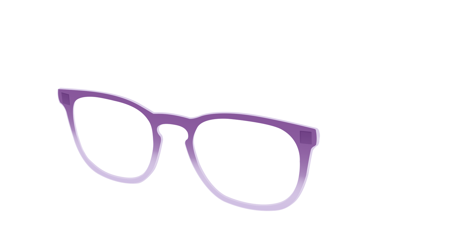 The Plum to Lilac Gradient Crystal - Angle Top Image - Pair Eyewear