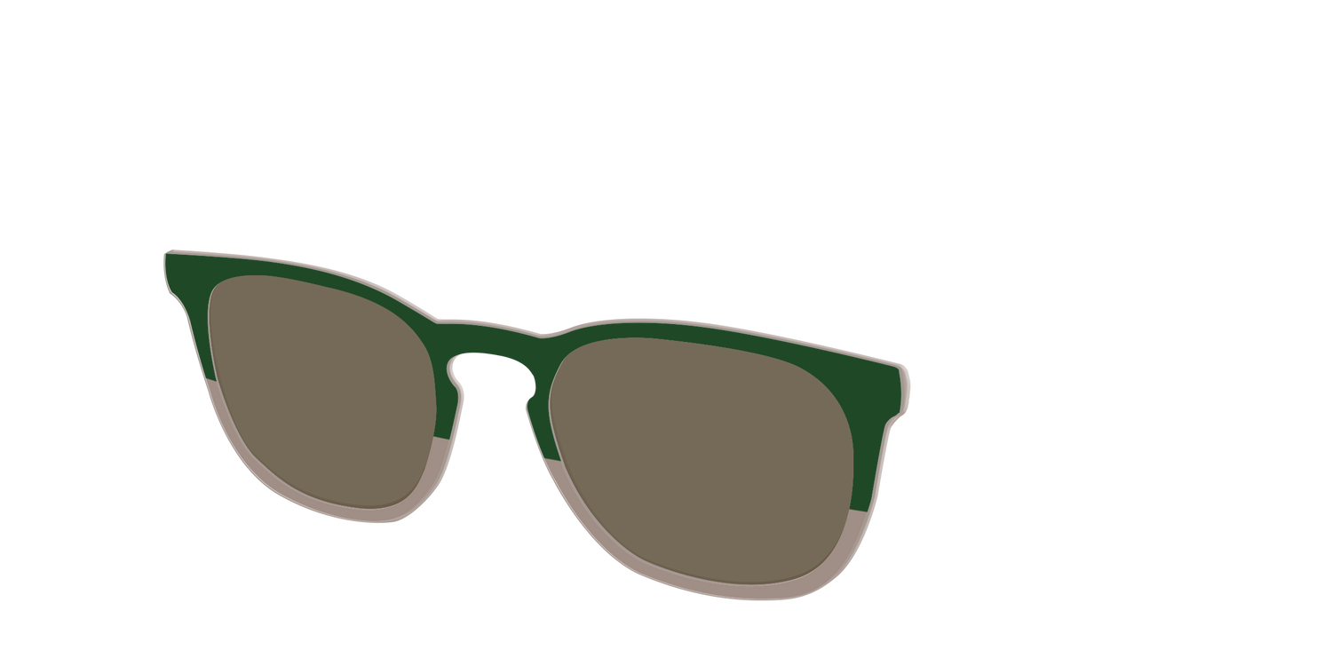 The Polarized Cedar & Sap Crystal Split Sun Top - Angle Top Image - Pair Eyewear