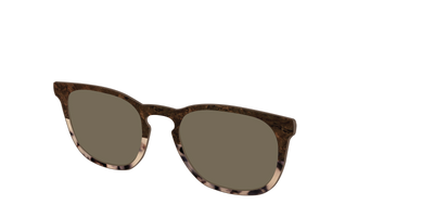 The Polarized Dark Oak Tortoise Split Sun Top - Angle Top Thumbnail - Pair Eyewear