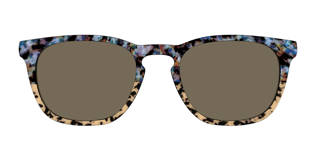 The Polarized Oasis Tortoise Split Sun Top - Front Top Image - Pair Eyewear