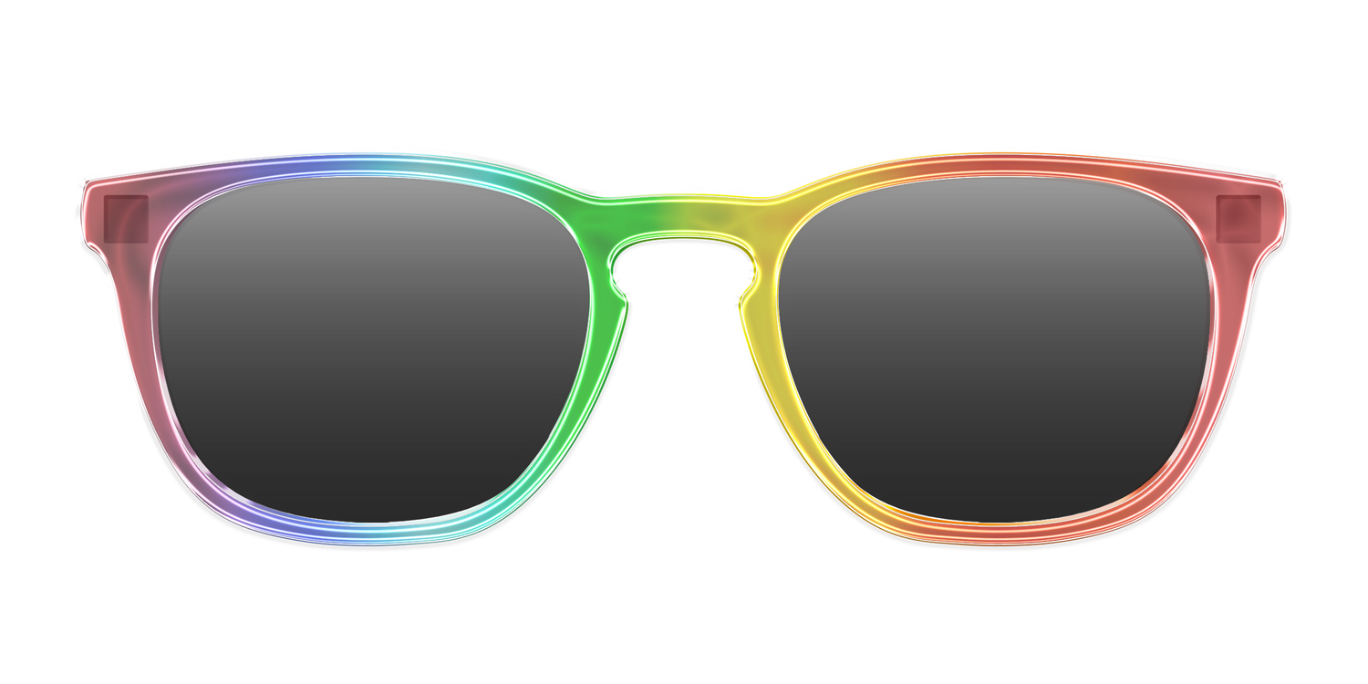 The Polarized Rainbow Gradient Sun Top - Front Top Image - Pair Eyewear