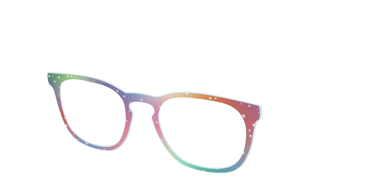 The Rainbow Holographic Celestial - Angle Top Image - Pair Eyewear