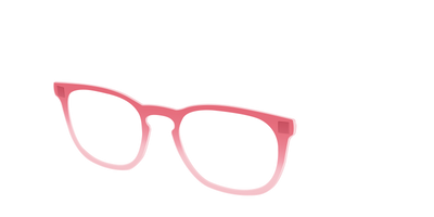 The Red to Coral Gradient Crystal - Angle Top Thumbnail - Pair Eyewear