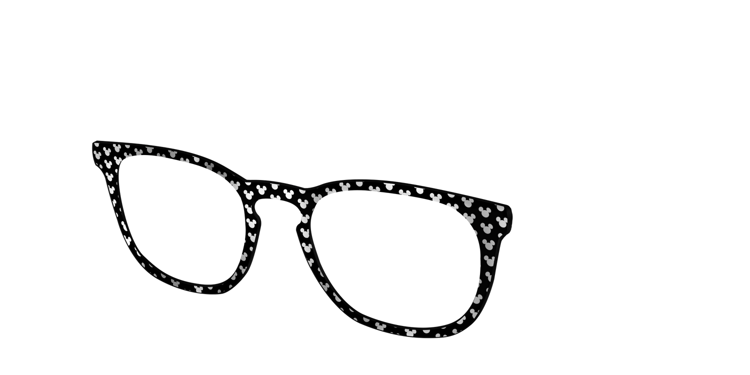 The Silver Foil Mickey - Angle Top Image - Pair Eyewear