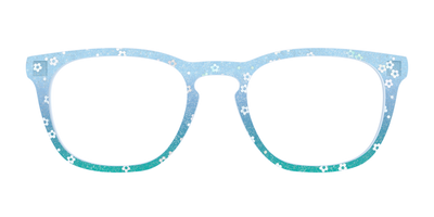 The Sky Blue Crystal with Daisy Glitter - Front Top Thumbnail - Pair Eyewear