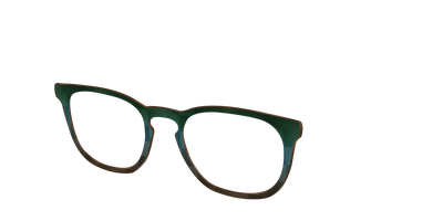 The Teal to Walnut Matte Check - Angle Top Thumbnail - Pair Eyewear