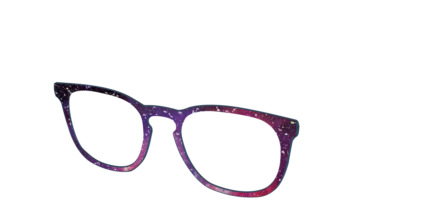 The Twilight Sky with Holographic Glitter - Angle Top Image - Pair Eyewear