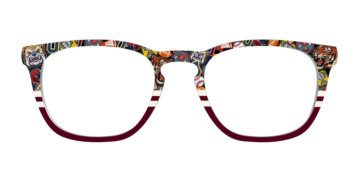 The Varsity Patches Split - Front Top Image - Pair Eyewear