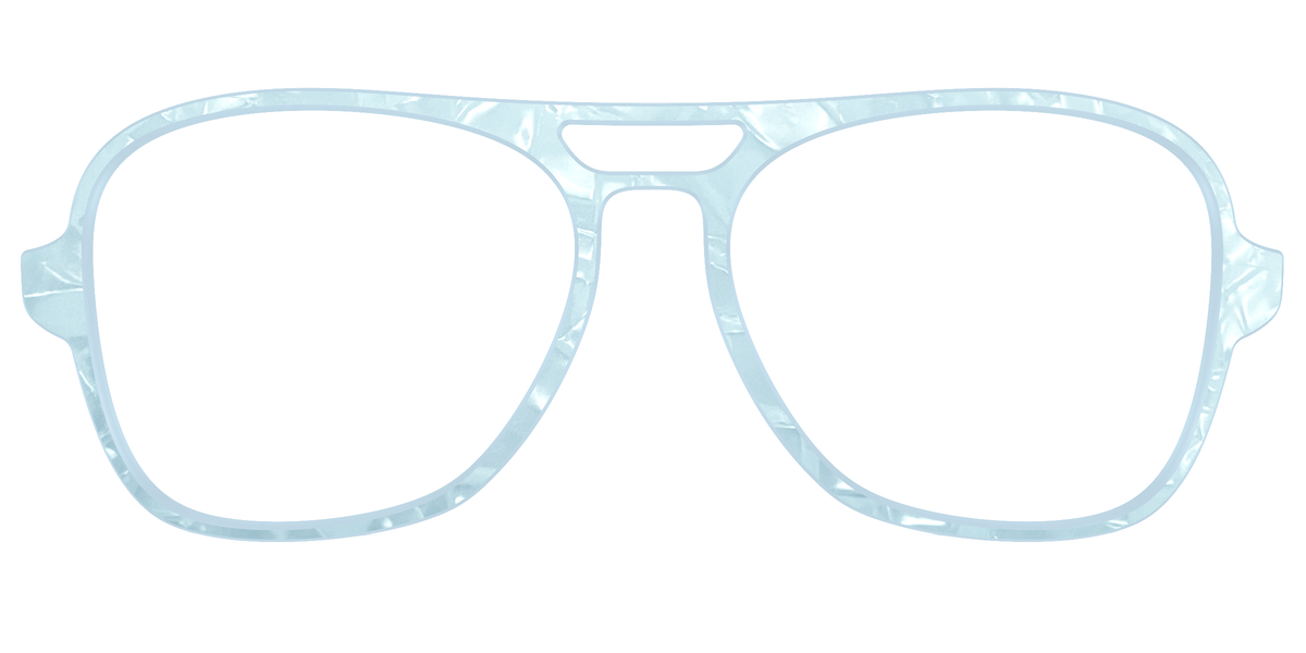 The Aquamarine Pearl Marble - Front Top Image - Pair Eyewear