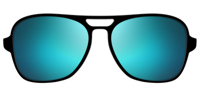 The Polarized Blue Reflective Sun Top - Front Top Thumbnail - Pair Eyewear