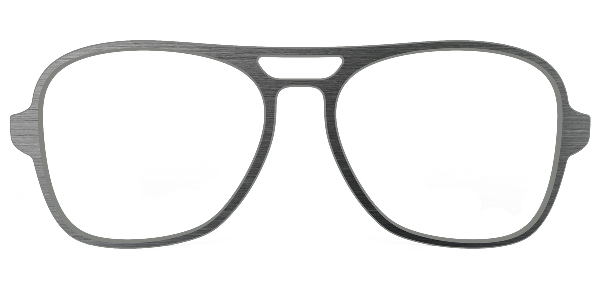 The Brushed Nickel - Front Top Image - Pair Eyewear
