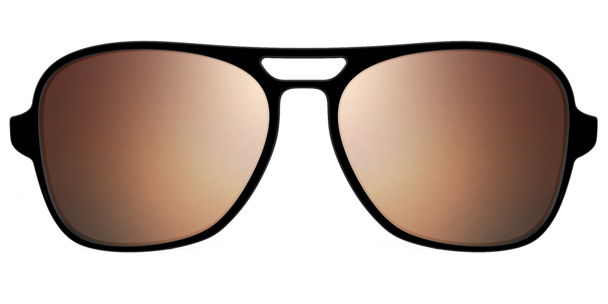 The Polarized Gold Reflective Sun Top - Front Top Image - Pair Eyewear