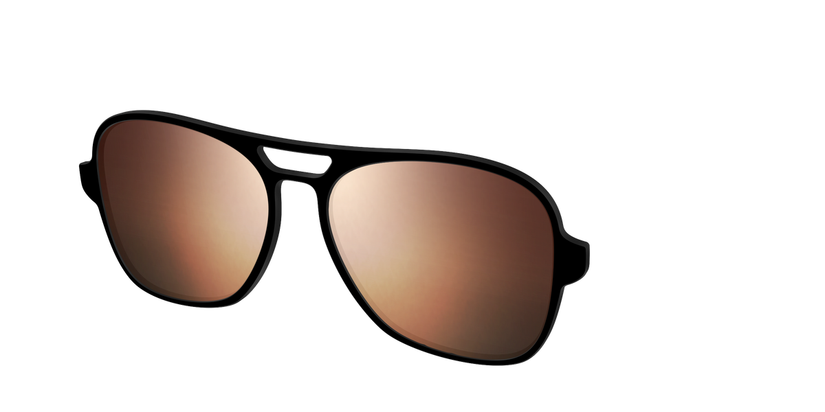 The Polarized Gold Reflective Sun Top - Angle Top Image - Pair Eyewear