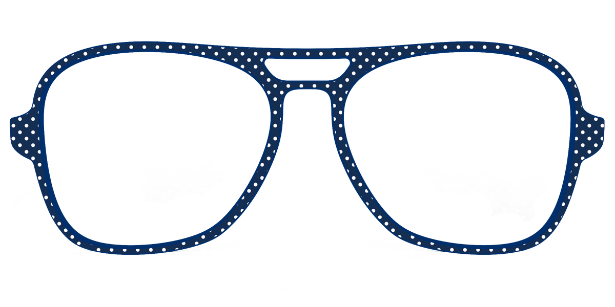 The Navy Pin Dot - Front Top Image - Pair Eyewear