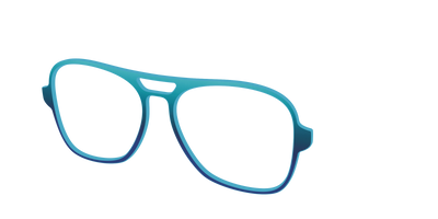 The Ocean Blue - Angle Top Thumbnail - Pair Eyewear
