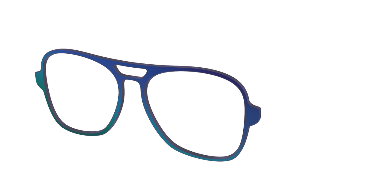 The Peacock Ombre - Angle Top Image - Pair Eyewear